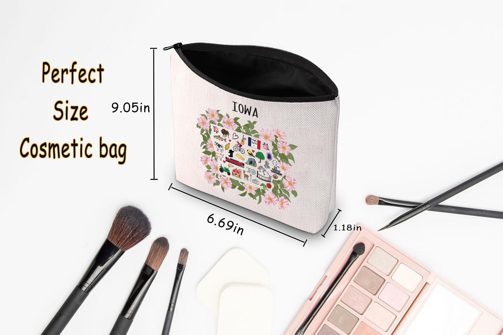 JNIAP JNIAP Iowa Favorite Gift Iowa Home Cosmetic Bag Iowa Souvenir Gift For Midwest (Iowa Bag)