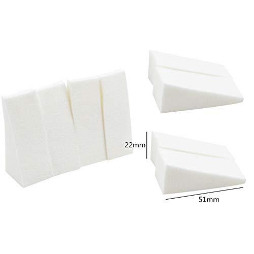 Symphonyw Make Up Wedges, 40 Pieces White Triangle Shape Makeup Sponge Cosmetic Wedges Foundation Beauty Tools