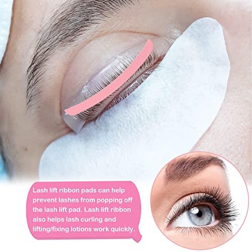 CANIPHA 24Pcs Lash Lift Rods Ribbon Kit, Reusable Lash Lift Pads Lash Lift Tool, Soft Pads Silicone Perm Ribbon Eyelash Lifting Compensator, Eyelash Tapes Makeup Beauty Tools for Eyelashes Lifting (4 Colors)