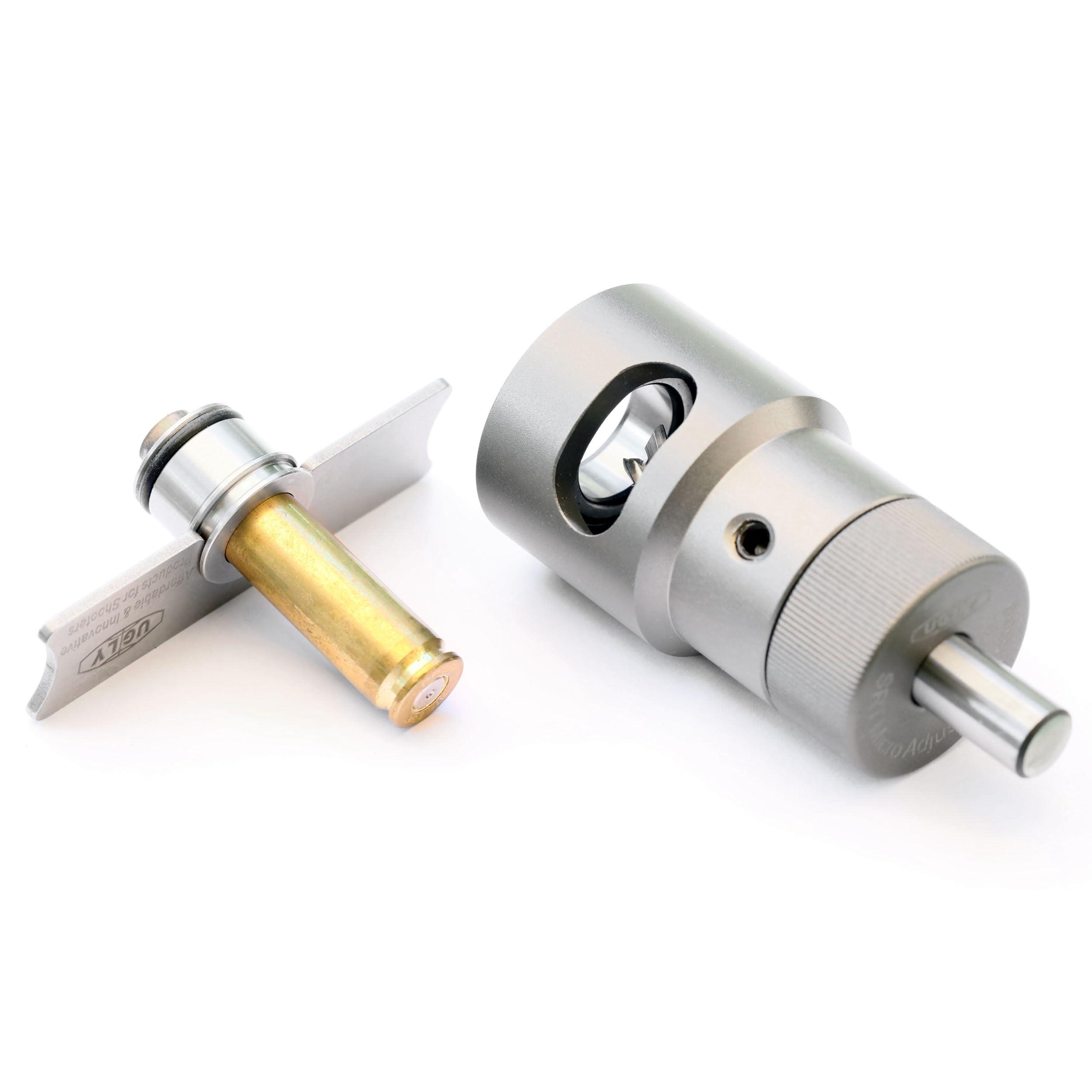 Derraco Pty Ltd, Australia Deraco Engineering Ugly SRT Shoulder Referenced Brass Case Trimmer - Simple, Precise, and Fast (NO.33 Collet ONLY (7mm REM SAUM))