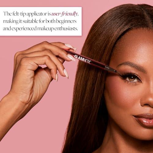 Glamnetic Glamnetic Felt Tip Magnetic Eyeliner Pen - Brown 0.025 fl oz | Brown Smudgeproof & Waterproof Eyeliner Pen, All-Day Hold for Magnetic Eyelashes, Quick-Drying, Paraben-Free