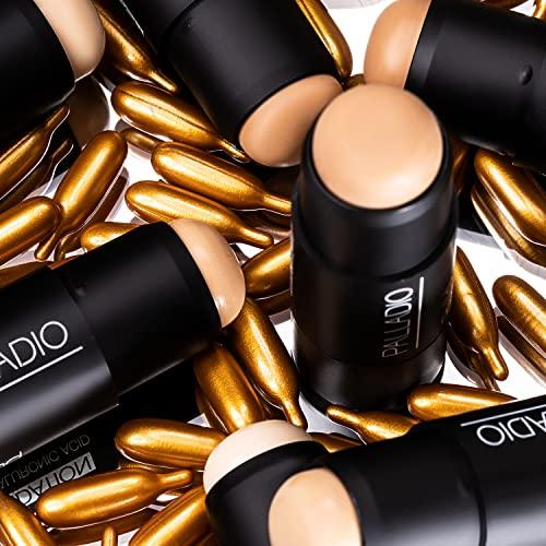 Palladio Palladio BUILD + BLEND Foundation Stick, Contour Stick for Face, Professional Makeup for Perfect Look, 0.25 Ounce (Amber Glow)