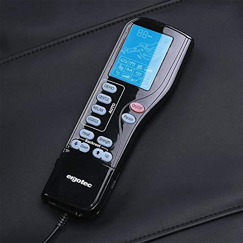 ergotec ERGOTEC Massage Chair with 2D S-Track | Mercury Automatic Compact Recliner with Foot Rollers, Heat Therapy and a Convenient Storage Pocket, Black