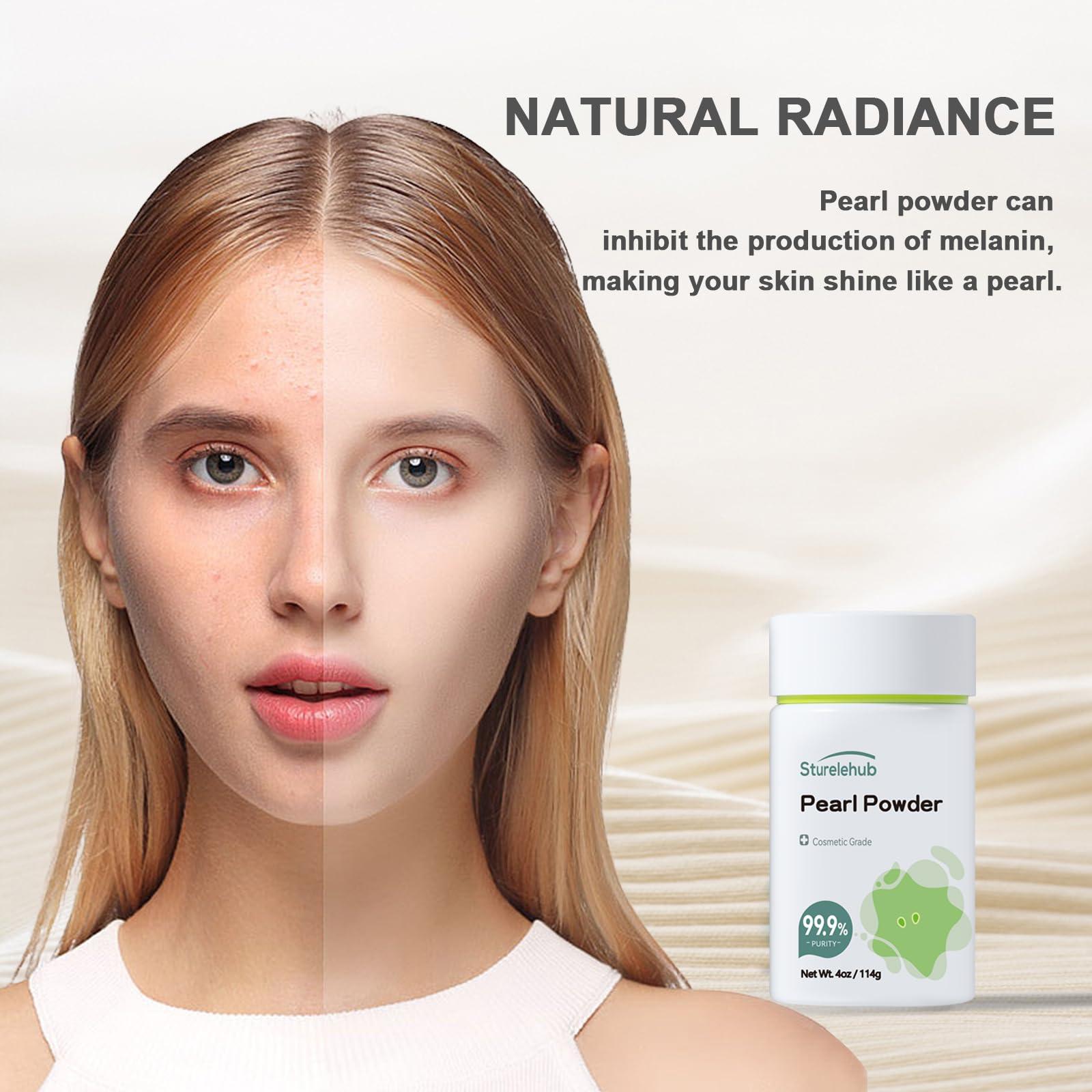 Sturelehub Sturelehub Pearl Powder, 4OZ / 114g 99.9% Purity, Cosmetic Grade, Organic Pearl Powder For DIY Mask, Cream And Lotion, Organic Pearl Powder For Homemade Cosmetics