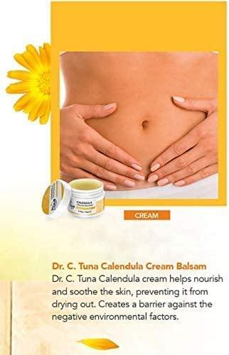 FARMASi FARMASi Dr C Tuna Calendula Cream Balsam for Skin, Body Pure Natural Skincare Repair and Moisturizer Healing Effects for Dry Skin, Plant Rich Protection with Calendula, Chamomile 3.4 Fl