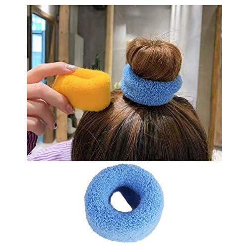 Angla 12 Pack Terry Cloth Cotton Elastic Stretchy Fuzzy Wide Thick Hair Ties Scrunchies Ties Ring Loop No Crease Seamless Hair Rubber Band Ponytail Holder Hair Accessories for Women Girl