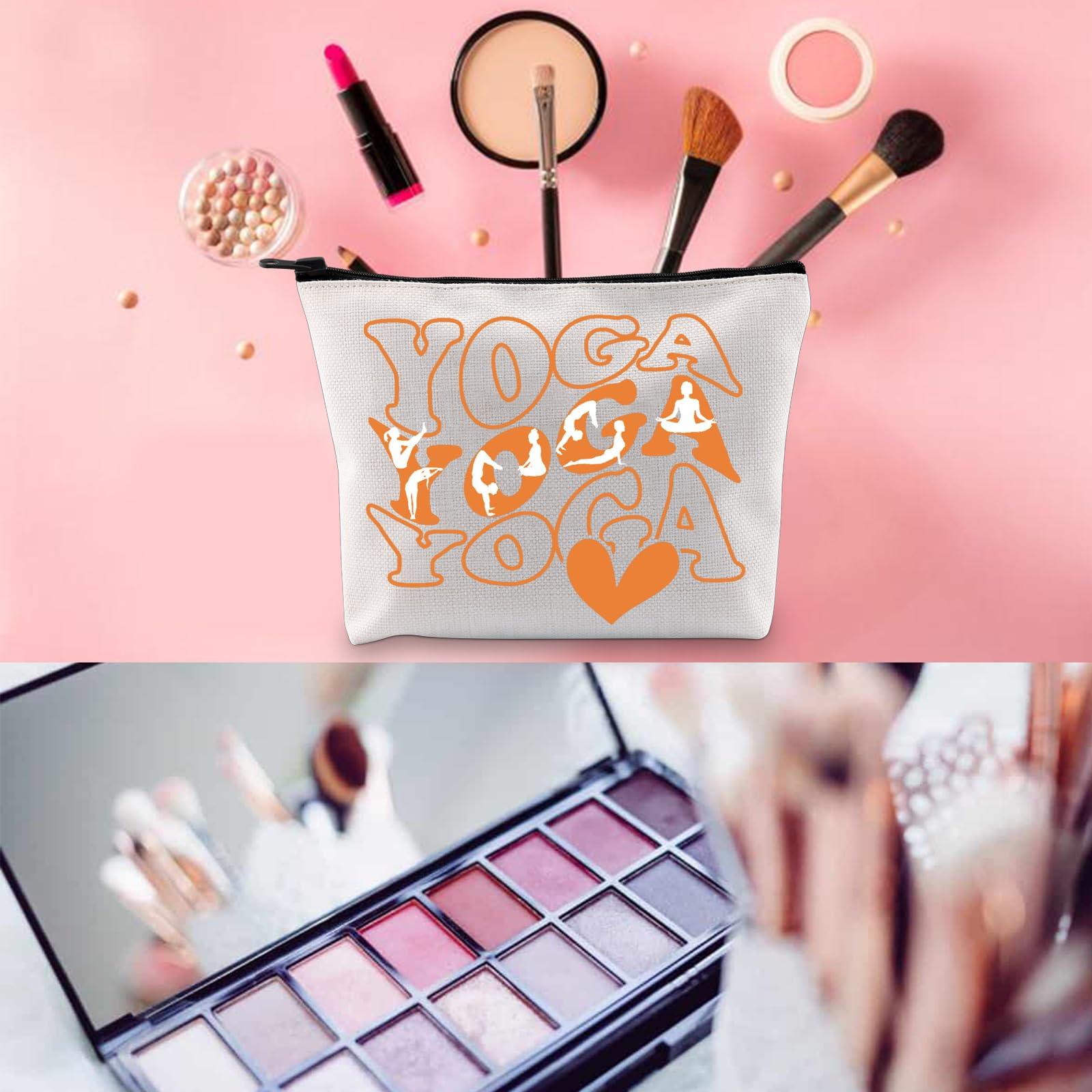 WCGXKO WCGXKO Meditation Gifts For Namaste Yoga Yoga Gift Definition Gym Trainer Coach Sports Makeup Bag Meditation Merchandise (YOGA orange)