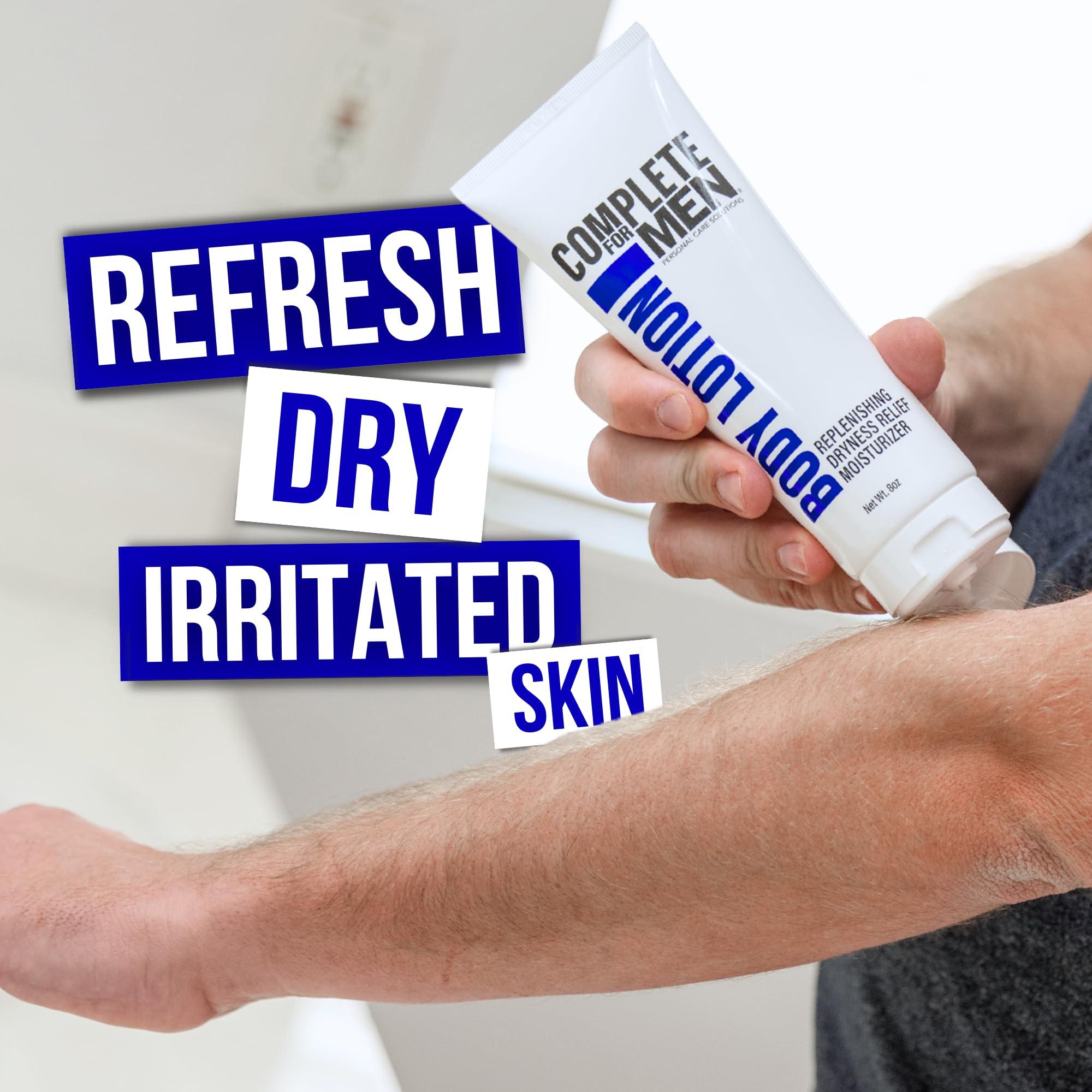 COMPLETE FOR MEN COMPLETE FOR MEN - Body Lotion for Men, for Dry Skin: Non-Greasy Hand & Body Moisturizer with Shea Butter, Aloe Vera, 24 Hour Hydration, Mens Lotion for Dry Skin