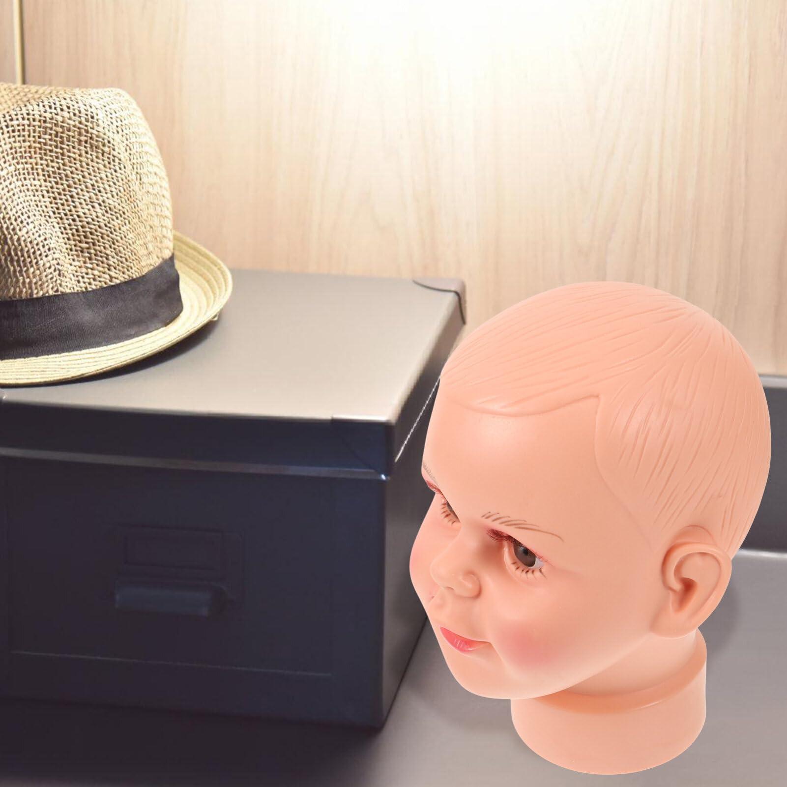 SOLUSTRE SOLUSTRE Baby Mannequin Head, Baby Boy Girl Children Mannequin Manikin Head Kid Mannequin Head Display for Hair Wigs Scarf Hats Sunglasses Stand