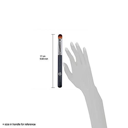 ENERGY ENERGY Concealer Brush Under Eye Flat Makeup Brush for Eyebrows Foundation Concealer Blending with Liquid Cream Cosmetics Flawless Full Coverage Vegan Face Brush Blue