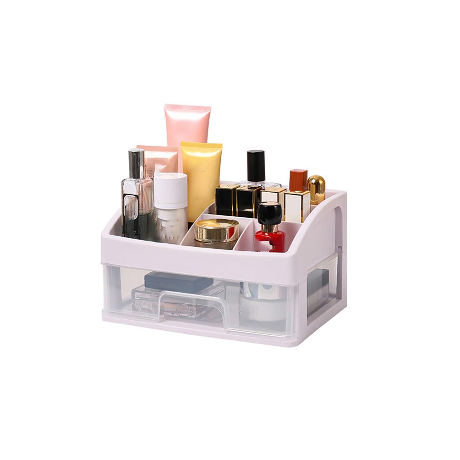 BGHEWRT BGHEWRT Makeup Organizer with Drawers, Cosmetic Display Cases, Makeup Storage Box, White