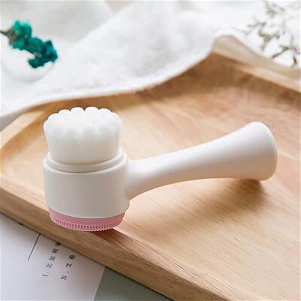 NUOYA 3D Face Cleaning Massage Facial Cleansing Brush,Face wash Product Skin Care Tools Double Side Silicone Face Cleansing Brush Portable face Brush Facial Care Cleaning Massage Brush face