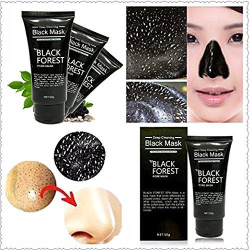 Boolavard Blackhead Remover Mask, Black Forest Spa-Peel Off Black Head Acne Treatments,Face Cleaning Mask+Spoon