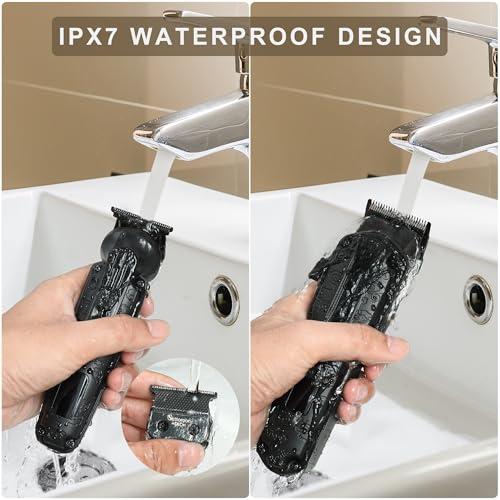 Scttomon Scttomon Professional Hair Clipper for Men Hair Cutting Kit Men\'s Beard Trimmer Hair Trimmer Shaver Cordless Barber Clippers and Trimmers Set Black