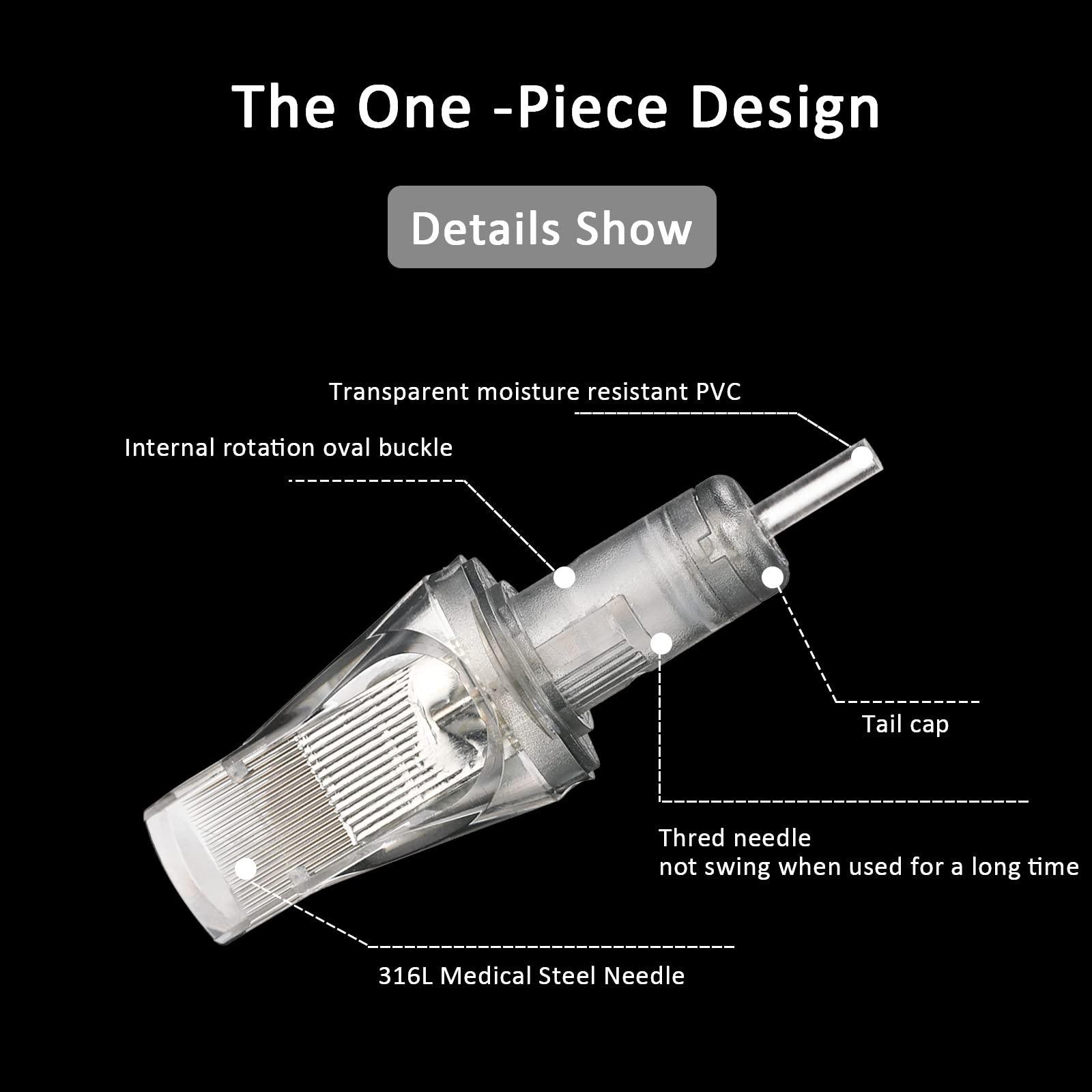 TTOOGO Tattoo Needles,Professional Disposable Tattoo Cartridge Needles Tattoo Needles Set - Versatile Shader And Liner Needles for Tattoo Artists,10Pcs/Box,1235RM