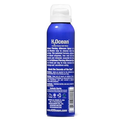 H2Ocean H2Ocean Patented Piercing Aftercare Spray Sea Salt Saline 4oz