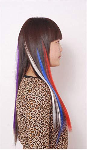 Aimeely Aimeely 6PCS Colorful 22" Long Straight Party Cosplay Hair Extensions Clip In Hairpieces for Women 4#