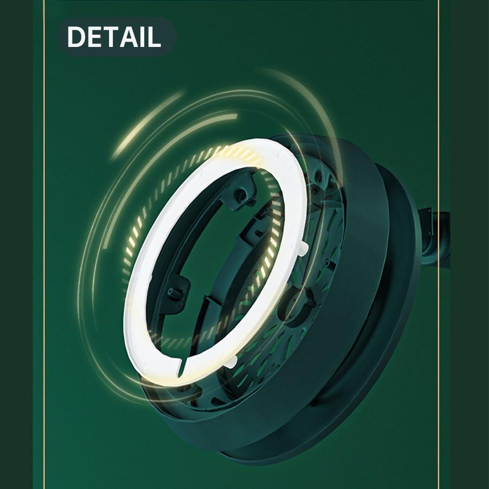 FEOKUMO Makeup Organizer Holder with Mirror and Light, Portable Cosmetic Display Case, Great for Bathroom Countertop Bedroom Dresser (white)