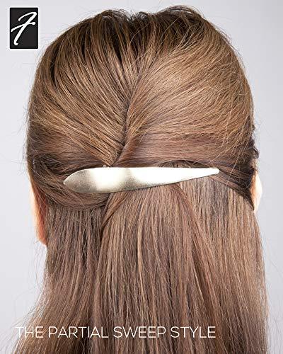 Ficcare Ficcare Maximas Hair Clip Black with Silver, Medium 4.5"