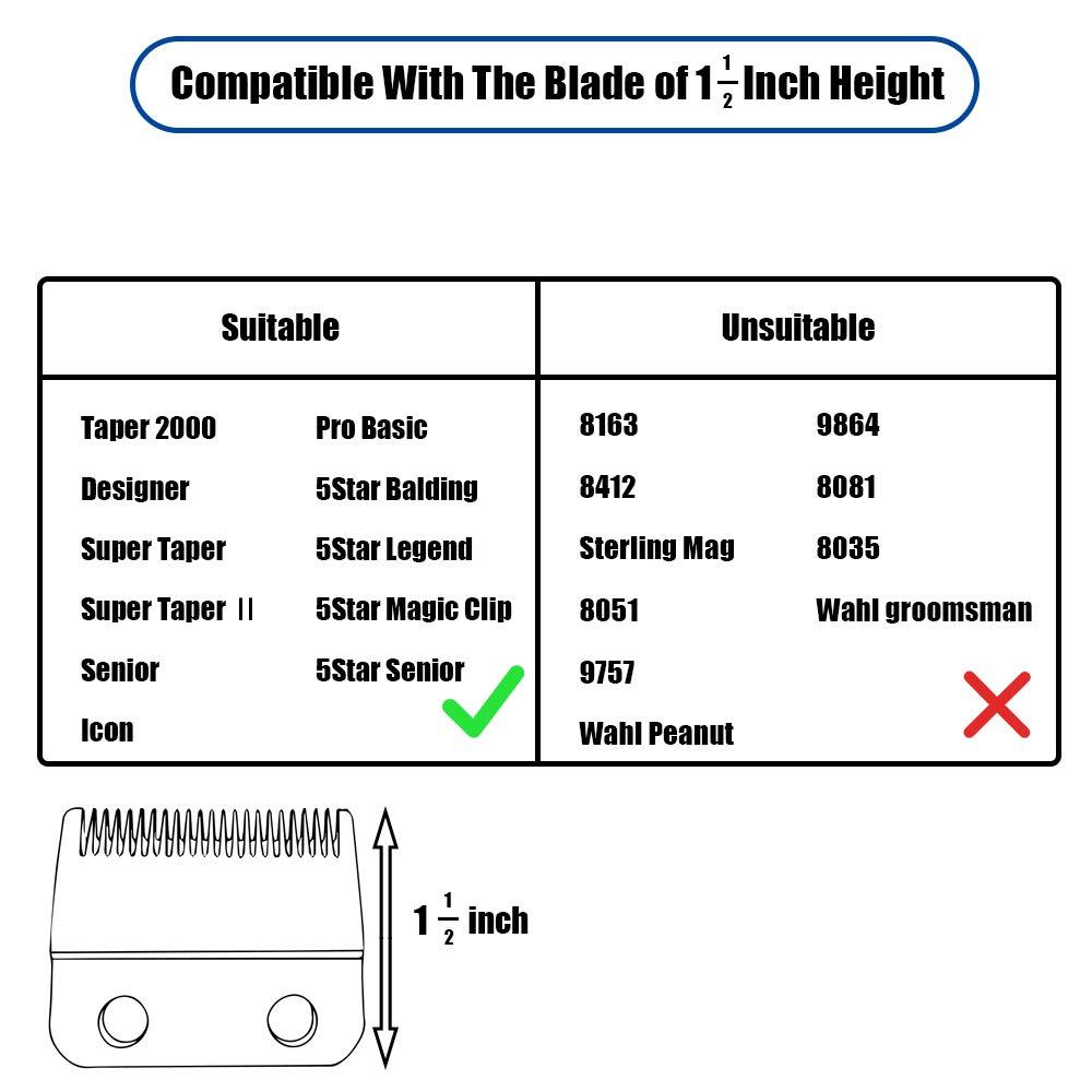 CR8GR8 Professional Hair Clipper Guides: 1 & 1/4", 1 & 1/2", 2" Combs, Fits Wahl Clippers (White)
