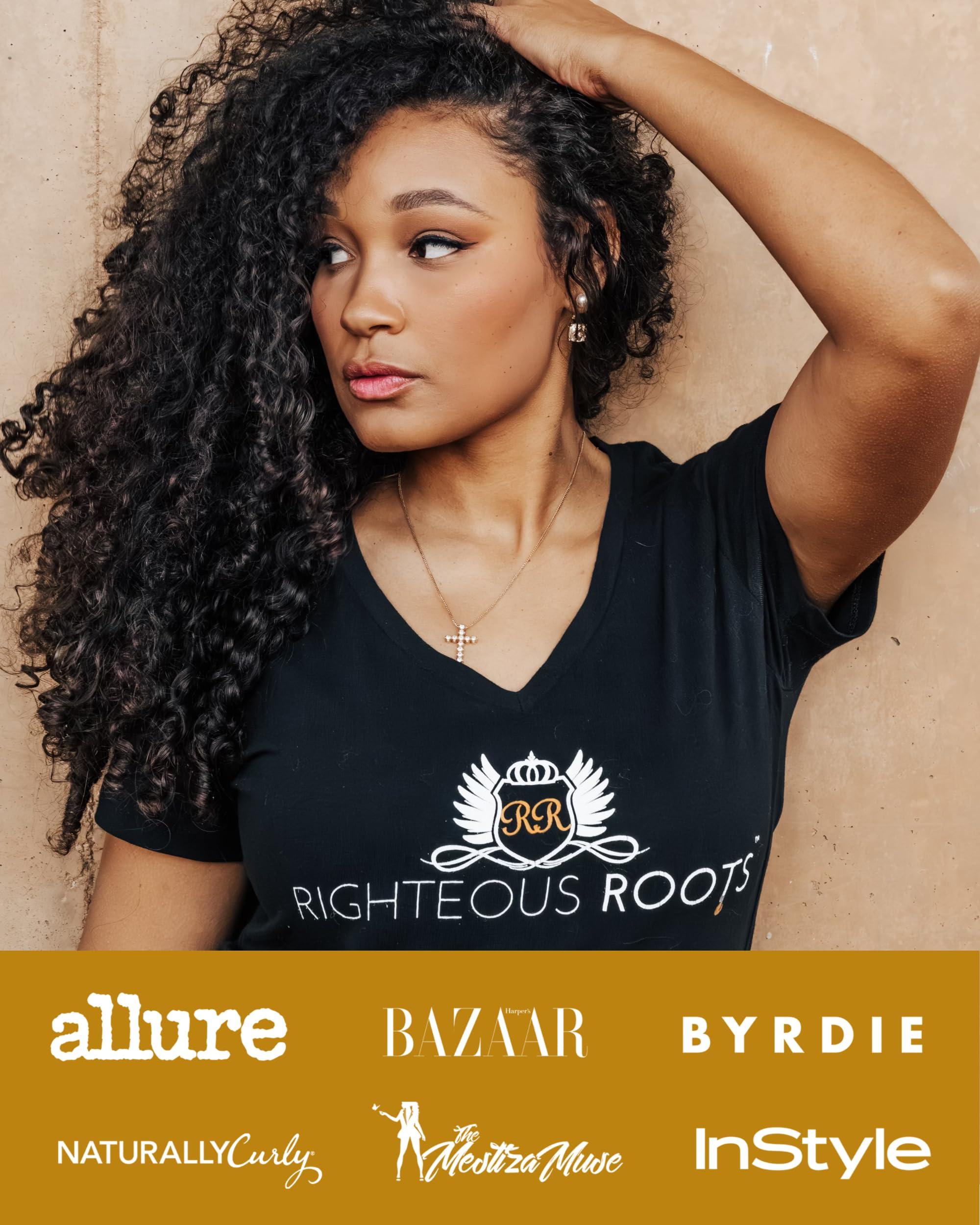 Righteous Roots Righteous Roots Rx Hair Oil for Hair Growth, Anti Frizz and Thickener Best for Curly, Wavy Natural Hair and Beards. 4fl oz (Previously known as Hair RX)