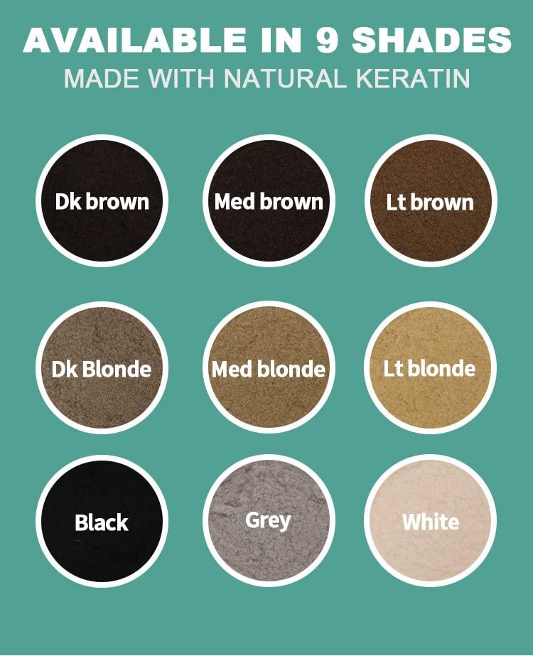 UOYOU GREY Hair Fibers for Thinning Hair 27.5g Bottle | Undetectable & Natural Keratin Hair Fibers Concealer for Hair Loss for Men and Women | Hair Building Fibres Powder [GREY]