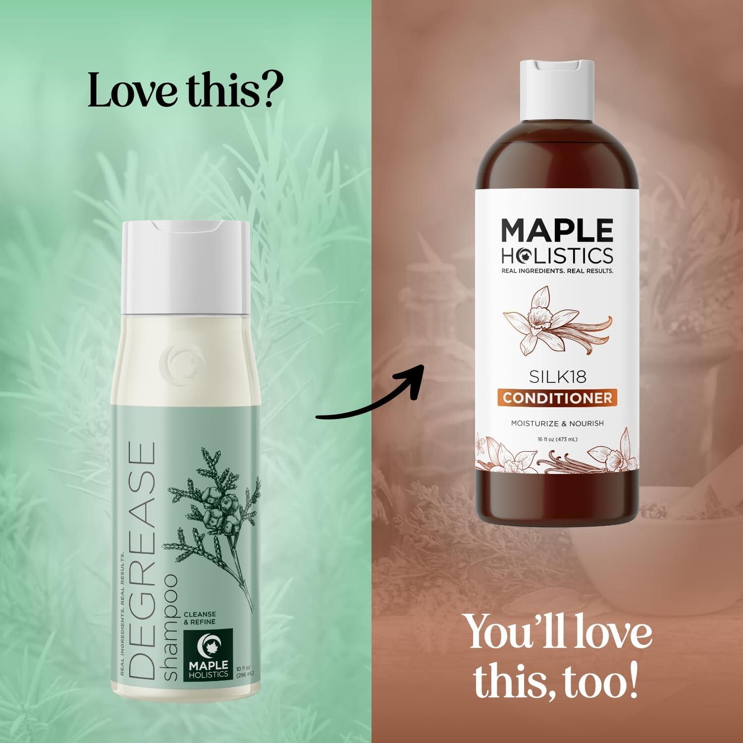 Maple Holistics Clarifying Shampoo for Oily Hair and Scalp - Deep Cleansing Shampoo Build Up Remover with Rosemary Oil - Degrease Shampoo for Greasy Hair & Scalp - Vegan Color Safe Sulfate & Paraben Free (10 Fl Oz)