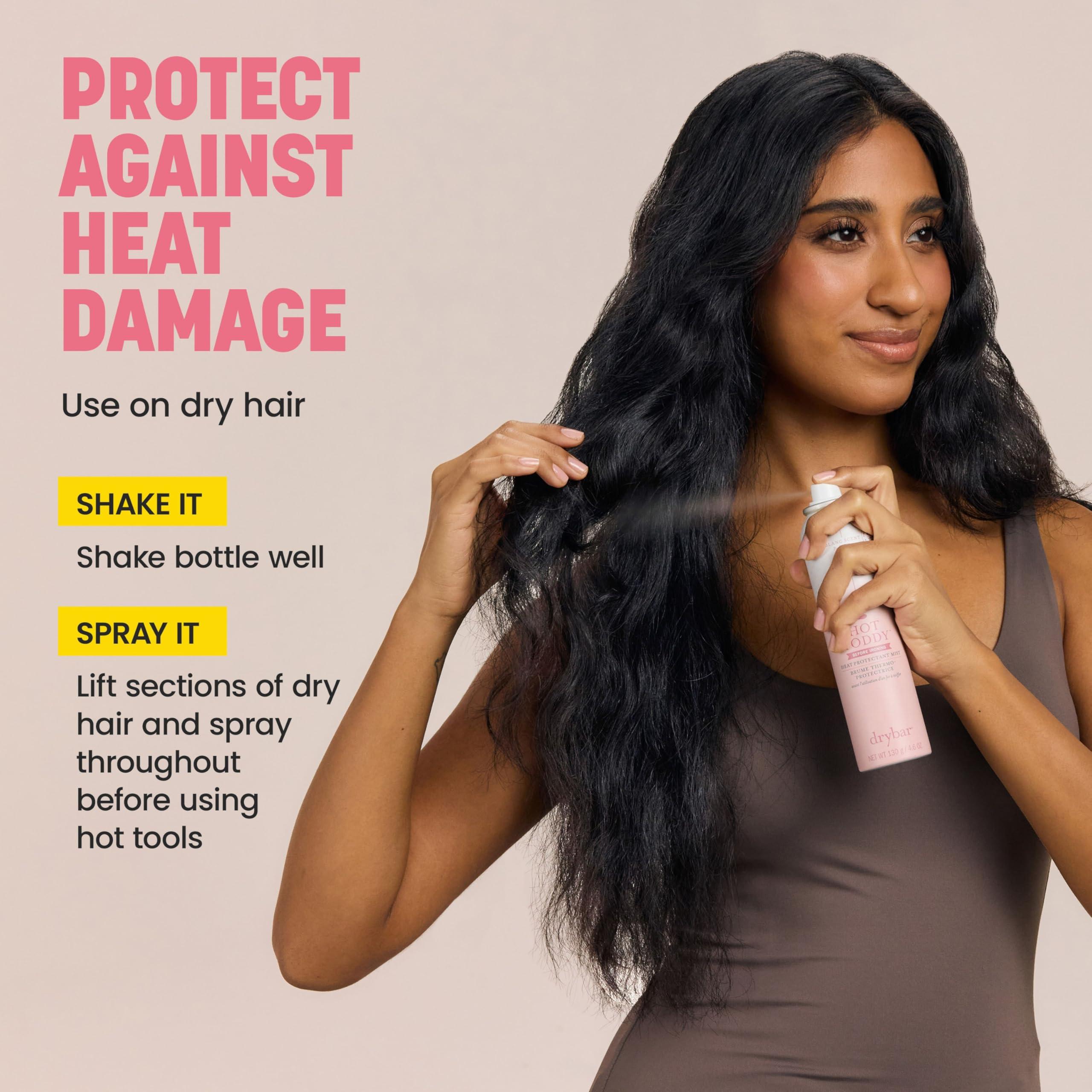 Drybar Drybar Hot Toddy Heat Protectant Mist Coconut Colada Scent - Full Size| Lightweight Heat Protectant for Hair protects from Heat & Styling with Curling, Straightening and Styling Irons