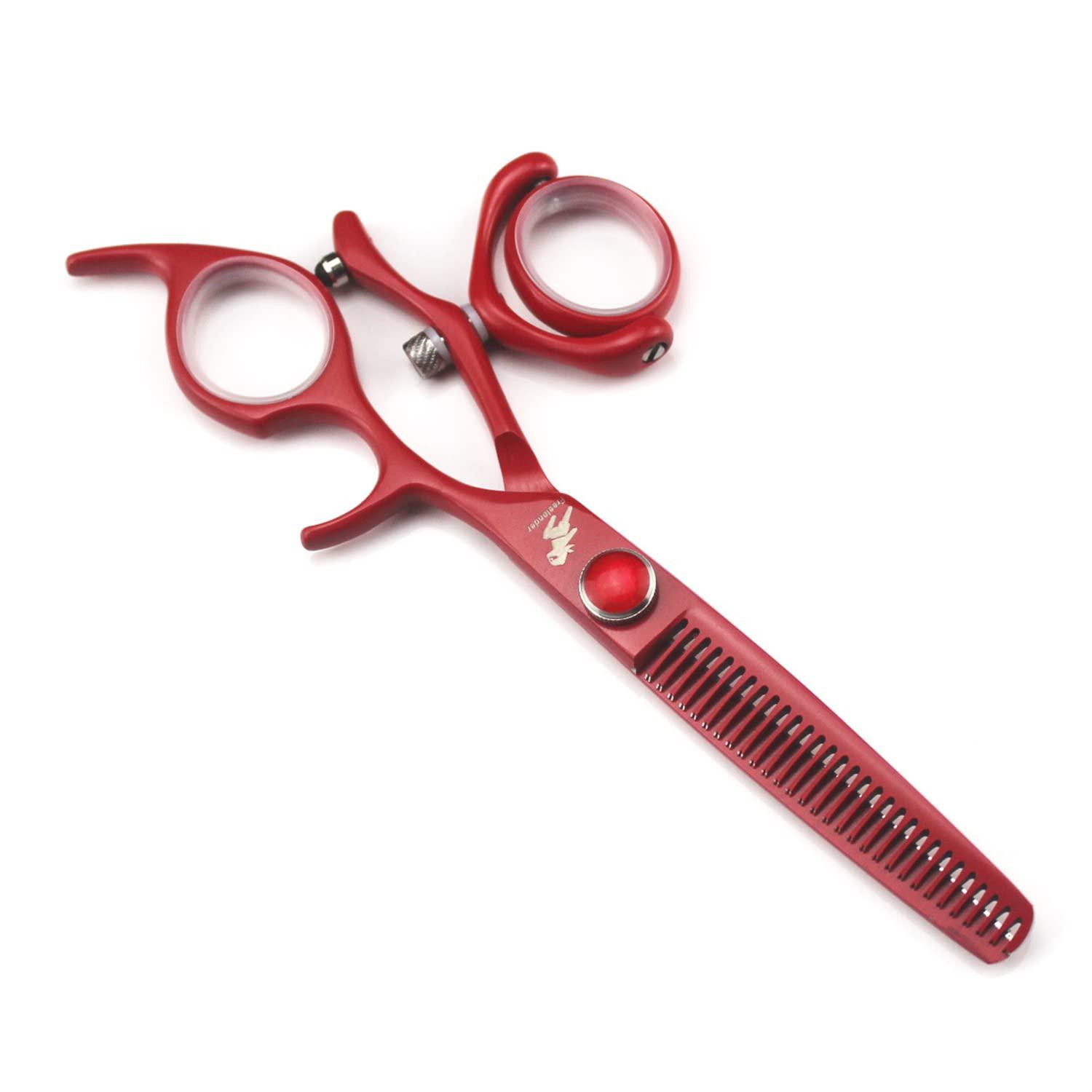AVCITY 6.0 Inch Barber Salon Hairdressing Shears Hair Cutting Scissor Set, Red Turn Hair Cutting Scissors Setprofessional Barber Shears Kit Tools, Sharp And Durable, for Men/Women/Kids/Salon & Home