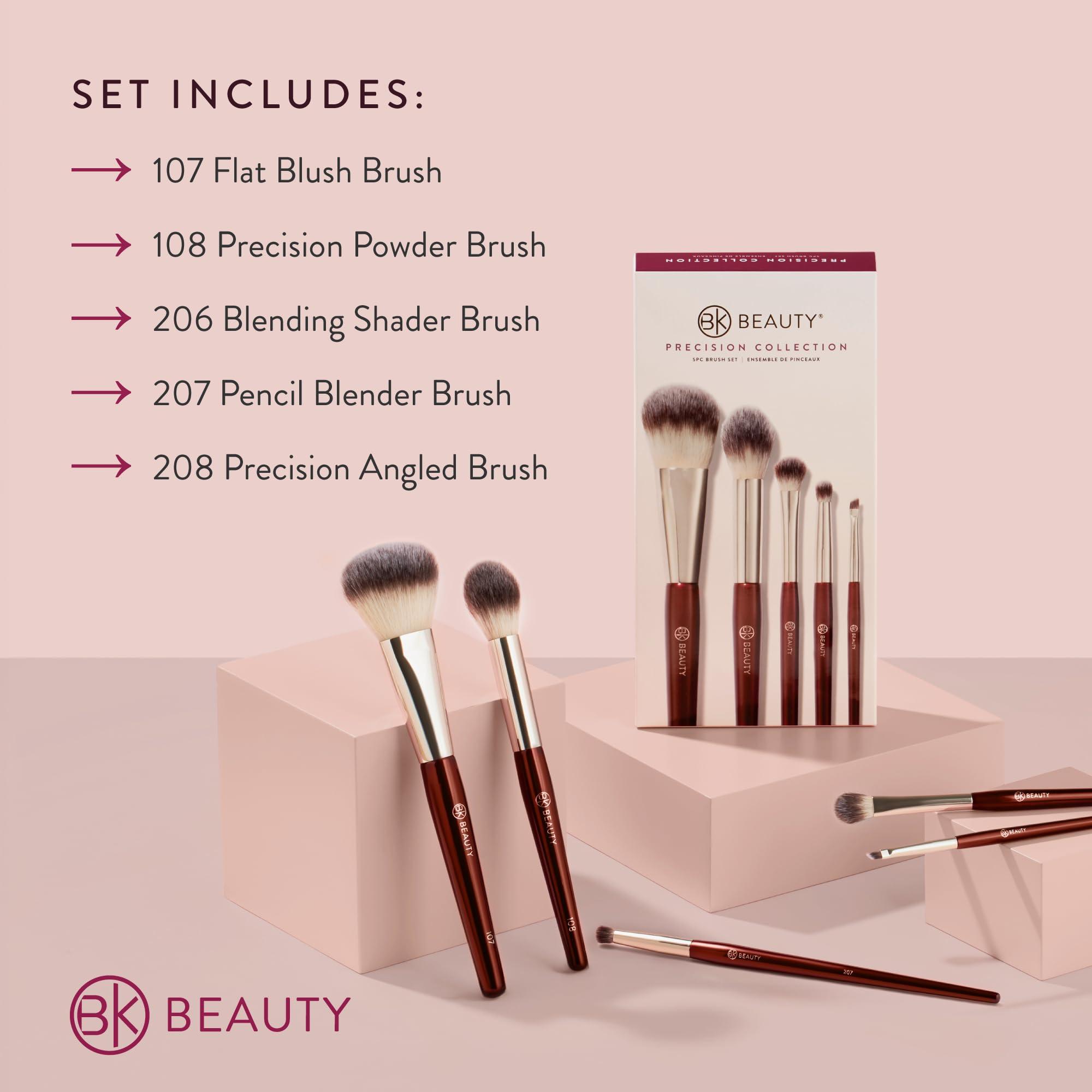 BK BEAUTY BK BEAUTY - PRECISION BRUSH COLLECTION (5PC) - Professional Makeup Brush Set for Bronzer, Blush, Contour, Powder & Eye Makeup | Premium Face Brushes for Flawless Application