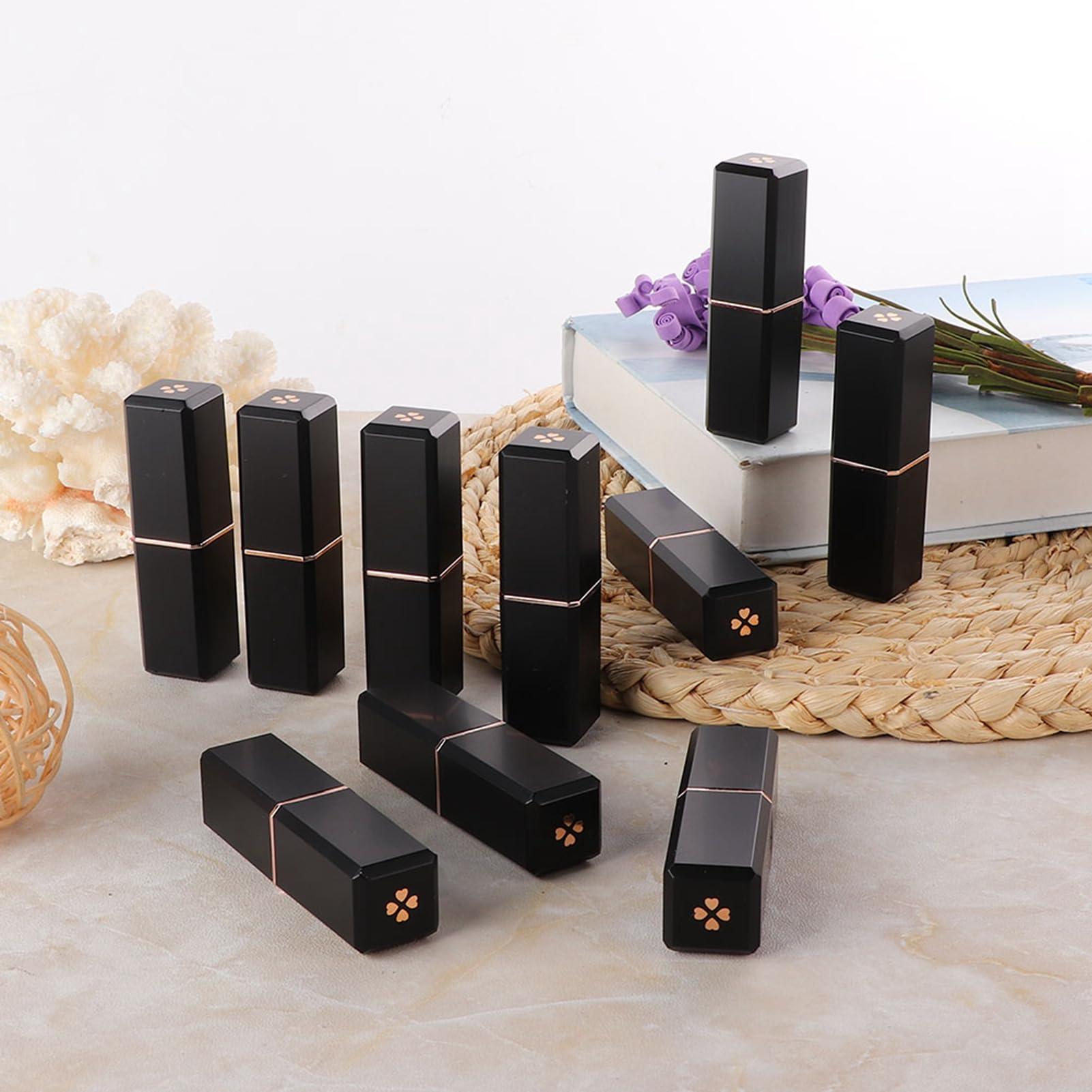 Masyrt Masyrt Set of 10 DIY Cosmetic Lipstick Tubes, Self made Empty Containers for Lipstick - Ideal for Homemade Cosmetics