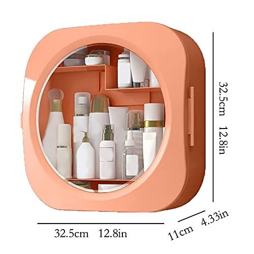 CLoxks CLoxks makeup organizer Wall mounted cosmetic storage box perforation free bathroom large-capacity skin care products lipstick hanging wall bathroom shelf cosmetics storage box