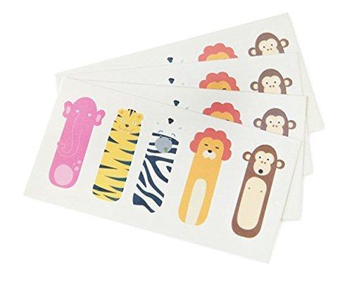 NPW NPW Finger Temporary Tattoos Set, 40 Tattoos (20 Fairytale & 20 Safari), Multicolor, 1.7\" x 0.74\", Age 3+