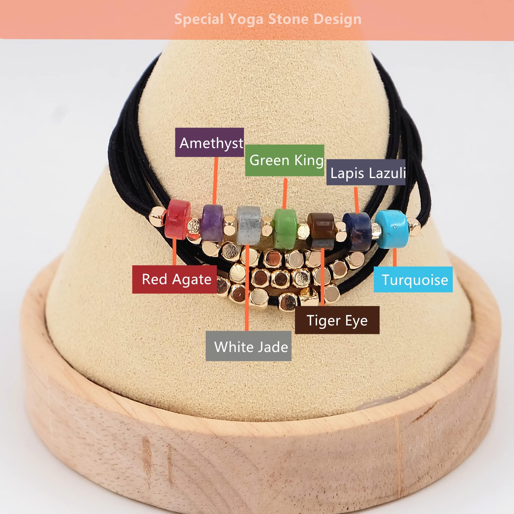 WDGROW Hair Tie Bracelets for Teen Girls ,Men,Women,Hair Ties for Thin,Thick and Curly Hair,Seamless Ponytail Holders,Cotton Knotted,No Plastic,No Damage,Won\'t Tangle Hair and Pull Out (Yoga Black)