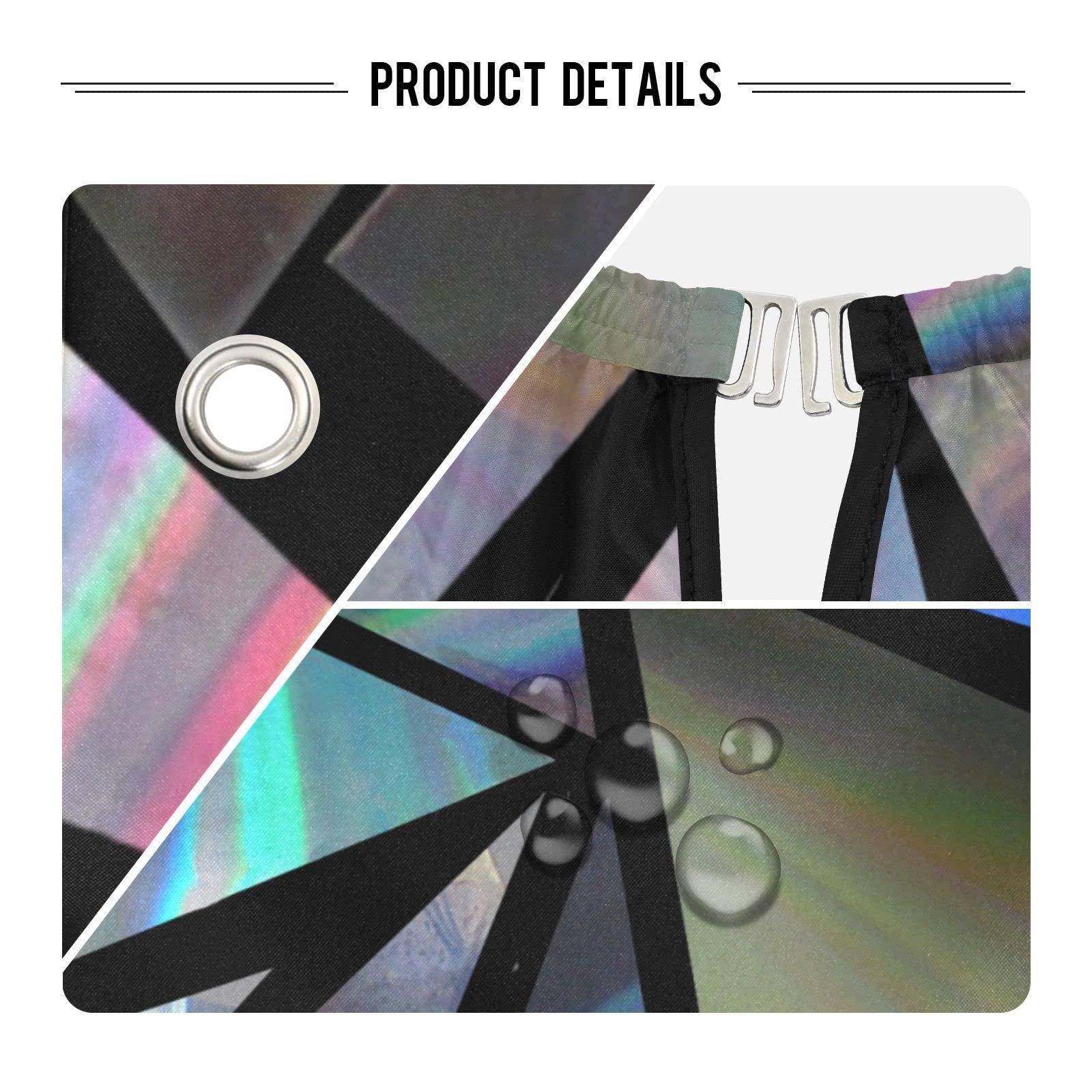 Kigai Kigai Iridescent Triangles Hair Cutting Cape, Waterproof Barber Cape Salon Cutting Cape with Adjustable Snap Closure for Men Women, 55 x 65 Inch