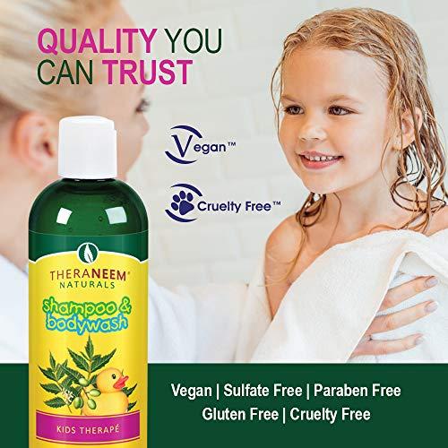 Thera Neem Theraneem Naturals Kids Therap Shampoo & Bodywash | Extra Gentle for Sensitive Eyes, Skin, Hair & Scalps | Organic Neem Oil & Leaf Extract | 12 fl oz
