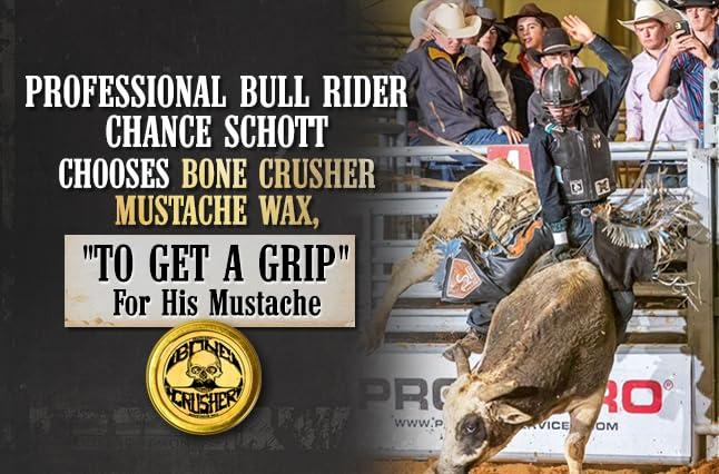 THE VINTAGE GROOMING CO. Mustache Wax Extra Strong Hold | 1oz Bone Crusher Moustache & Beard Wax Tin | Grooming For Men | Perfect For Dali Curly English Handlebar Mustaches By Death Grip | Heat Source Required