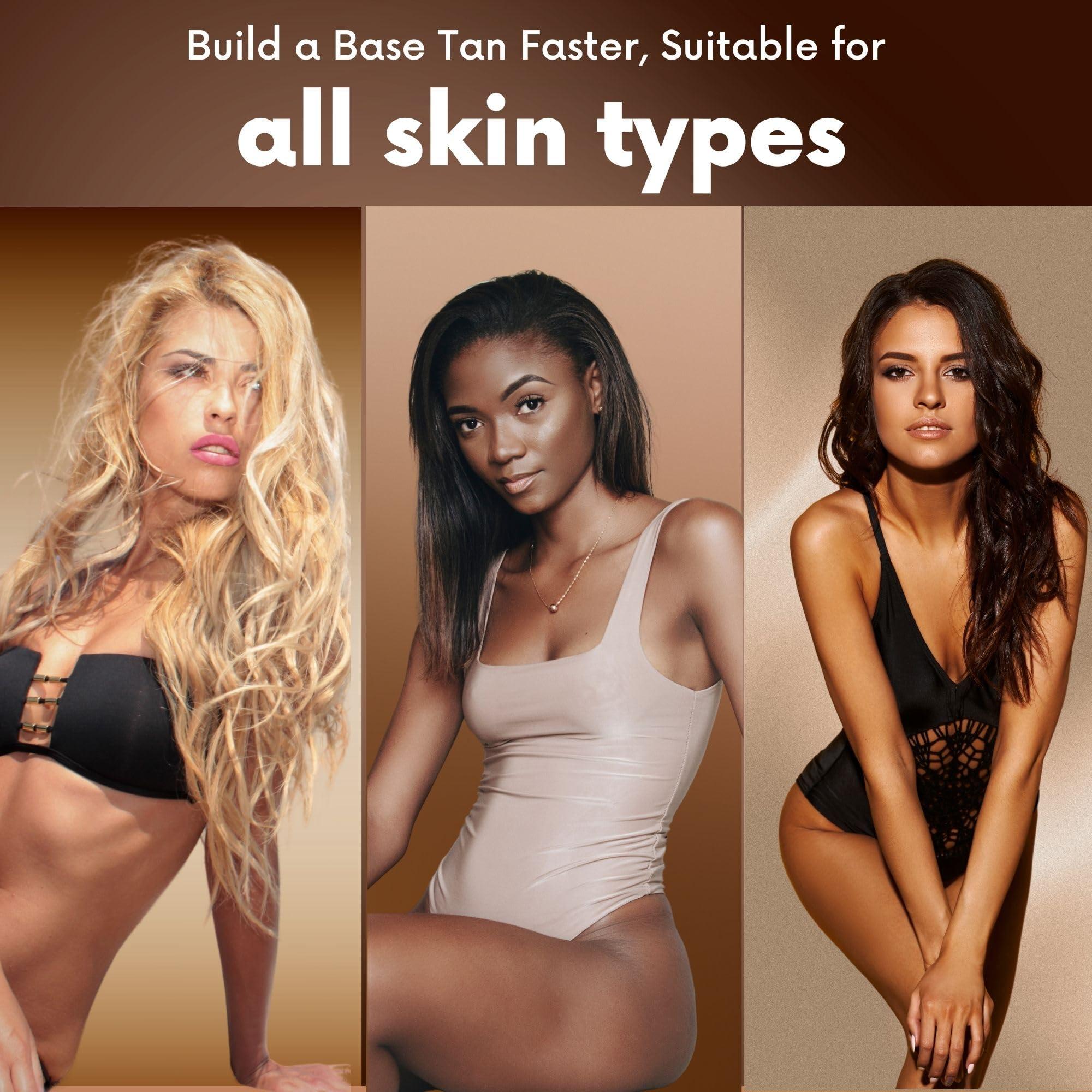 Elegant Sun Disco Bronze Tanning Bed Lotion with Self Tanner 30X DHA, Indoor Tanning Lotion Accelerator for Tanning Beds, Hypoallergenic Outdoor Bronzing Tanning Lotion to Get Dark Fast