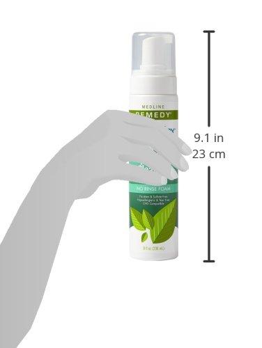Medline Remedy Medline Remedy Phytoplex Hydrating Cleansing Foam, No-Rinse Body Wash and Shampoo, Paraben and Sulfate-Free, 8 fl oz (Pack of 2)