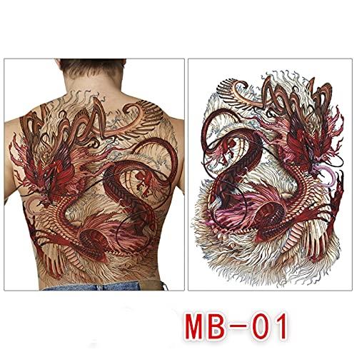 shulian Waterproof temporary men tattoos tattoo full back large tatoo fake dragon girl tattoo and body art sticker sexy decals big tatoo-BFMB-02
