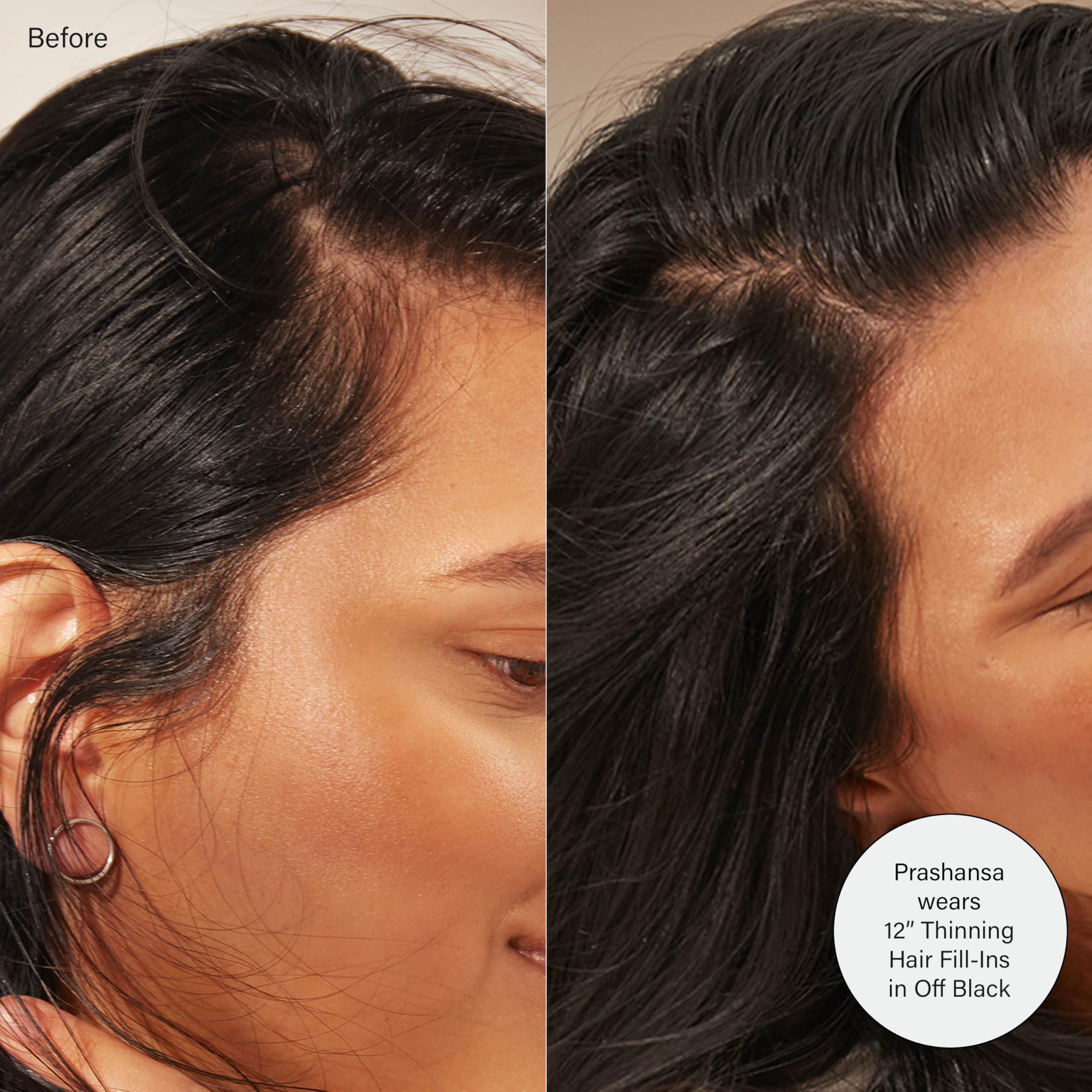 Luxy Luxy Hair 16\" Light Gray Thinning Hair Fill-Ins Clip-In Hair Extensions (80 grams) 100% Remy Human Hair, Coverage for Thinning Hair, 6-Piece Set, Blends Easily