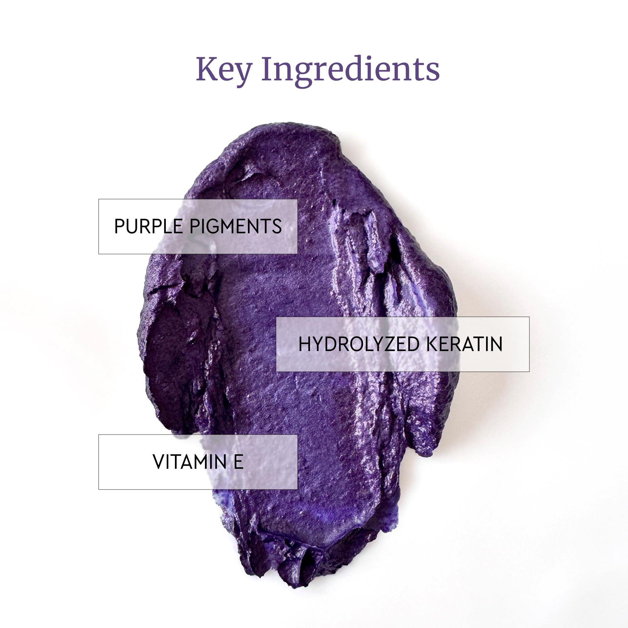 LA PUISSANCE LA PUISSANCE Silver Toning Purple Hair Mask for Blonde Hair & Gray or white Hair - Intense Hydration & Toning - Neutralizes Brassiness, Revives Shine, Softens & Hydrates - For Home and Salon Use