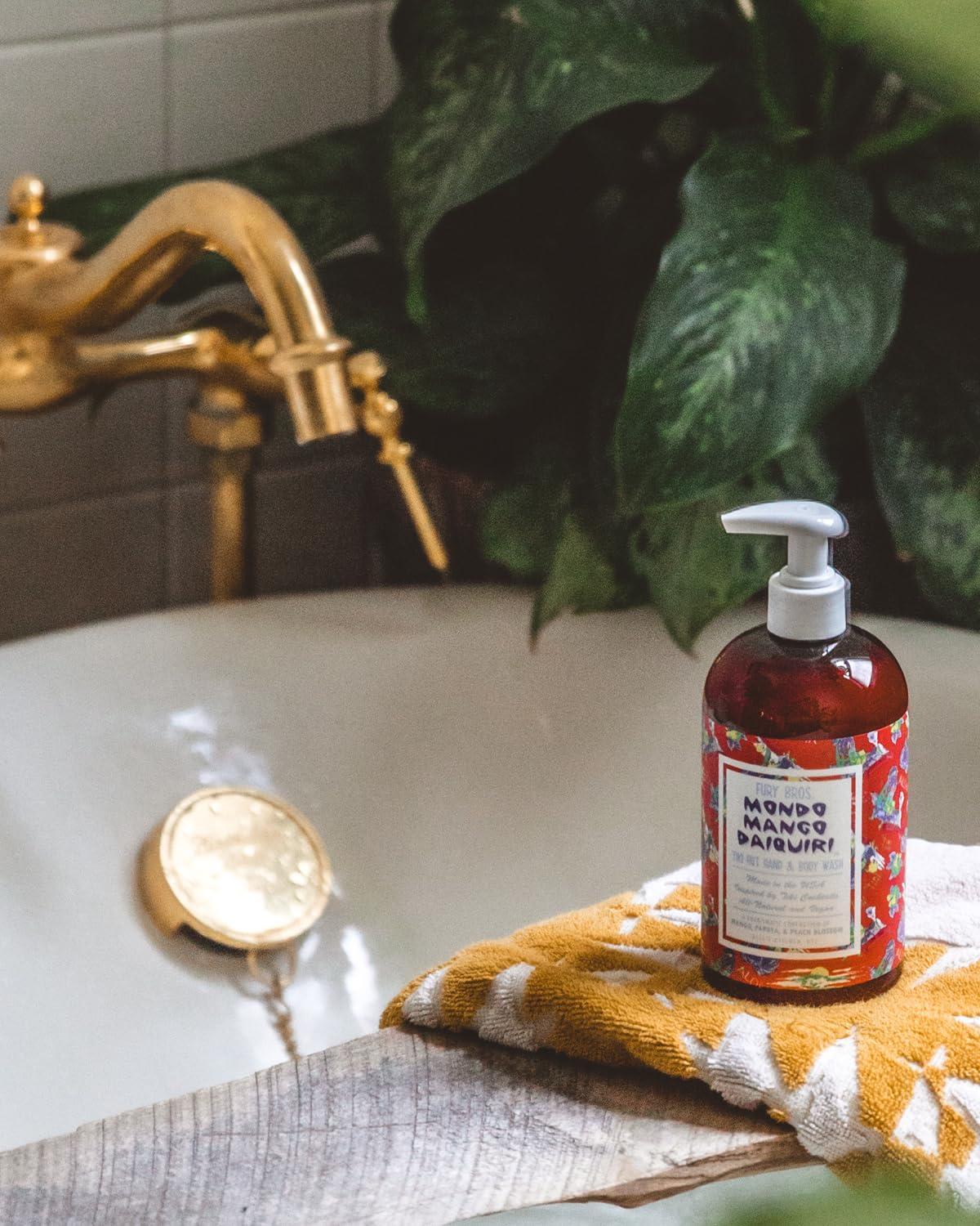 Fury Bros. FURY BROS. Tiki Hut Hand & Body Wash Mondo Mango Daiquiri | Mango Papaya & Peach Blossom | Natural Ingredients | Made in USA | Inspired by Tiki Cocktail Recipes | Cruelty-Free | 16 oz