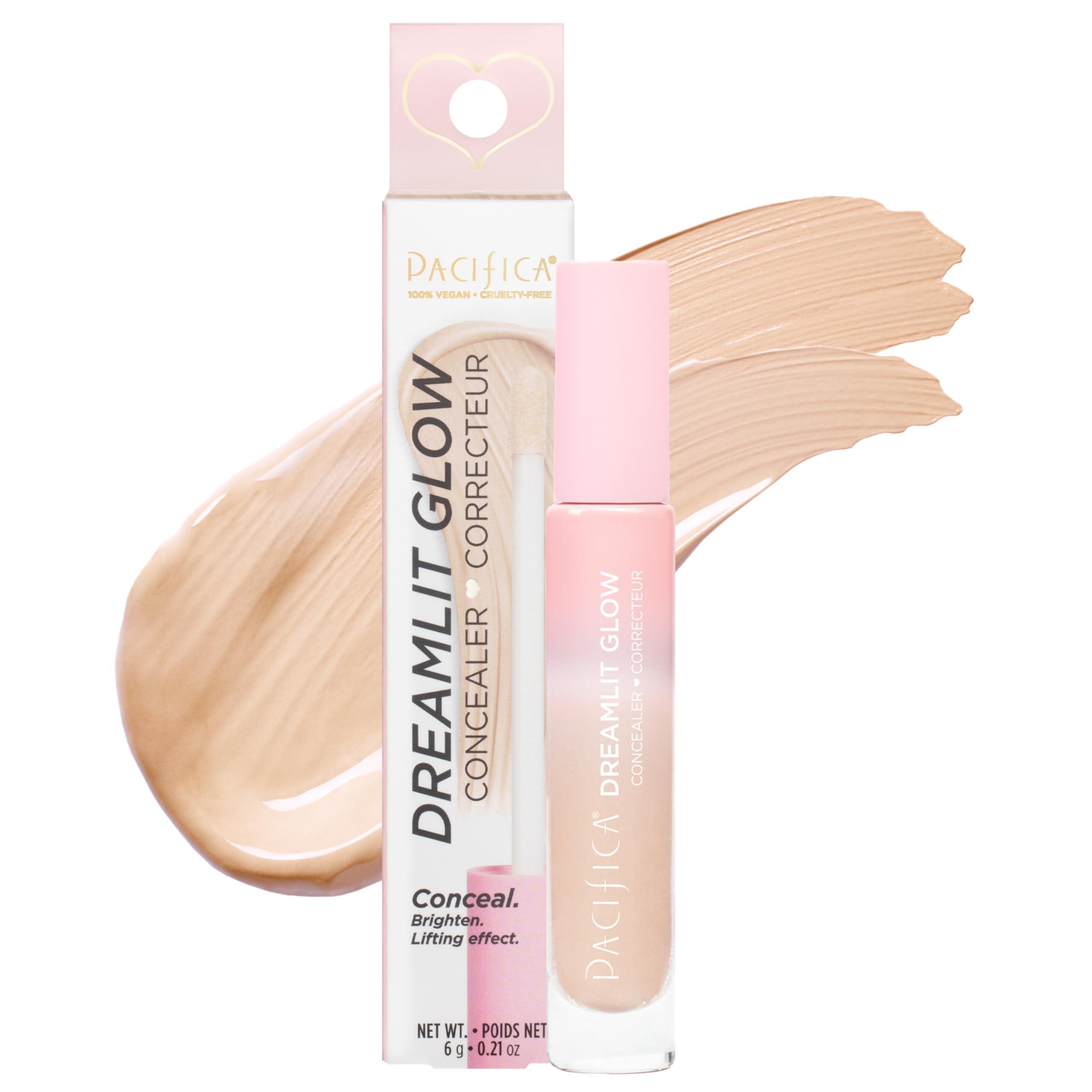 Pacifica Pacifica Concealer DreamLit Glow Full Coverage Concealer with Squalane for Dark Circles & Dark Spot Correction, Lightweight & Long-Lasting, Vegan & Cruelty-Free, Shade 11 (Light Beige)