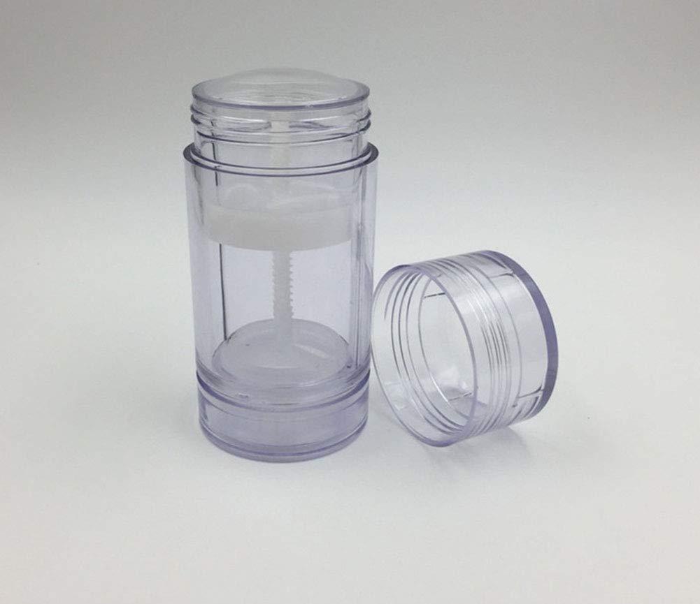 glasstore 4 Pcs Deodorant Container Clear Empty Twist-up Tubes DIY Deodorant Stick Containers Bottom Filling Gel Cosmetics Lip Balm Tube Bottle (50ml/1.7oz)