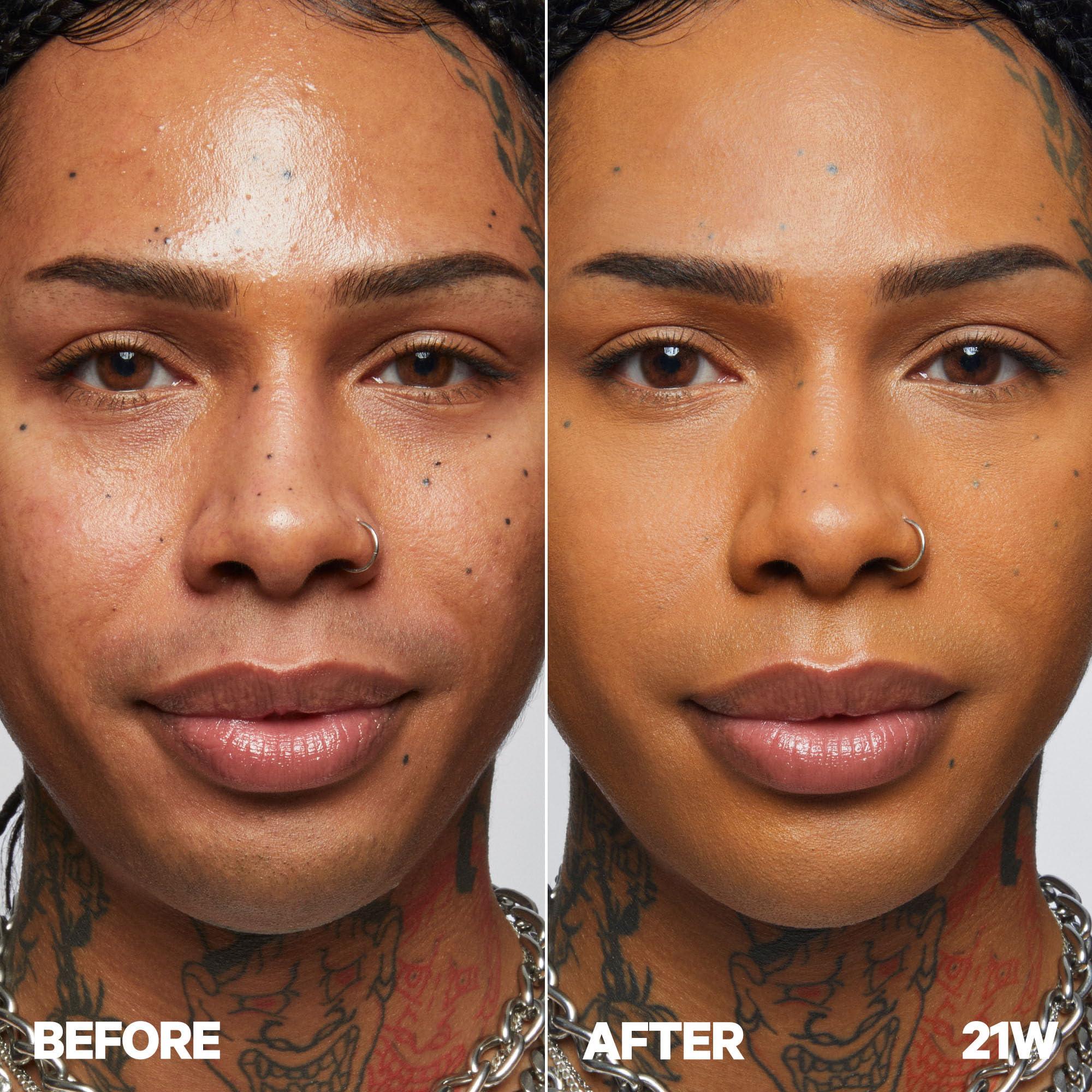 Milk Makeup Milk Makeup Future Fluid All Over Cream Concealer, 21W (Deep Tan with Warm Undertones) - 0.28 fl oz - Medium-to-Full Coverage - Up to 12-Hour Wear - Crease-Proof Finish - Vegan, Cruelty Free