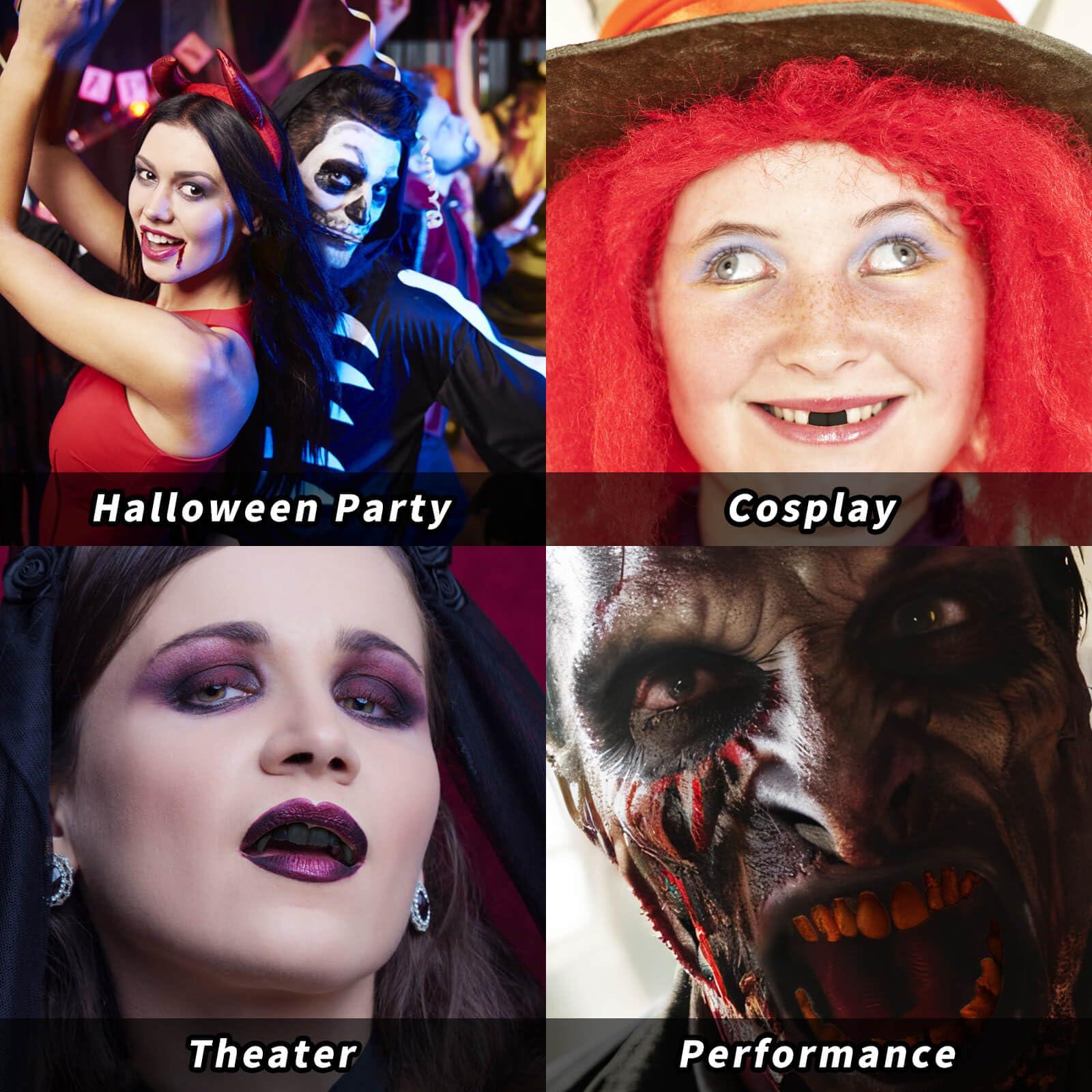 MEICOLY MEICOLY Black Tooth Paint,Black Out Tooth,Tooth Blackout,Rotten Decayed Cruddy Missing Teeth Makeup,Professional Cosplay Teeth,Temporary Teeth Paint for Halloween SFX Special Effects Makeup,Dry Fast