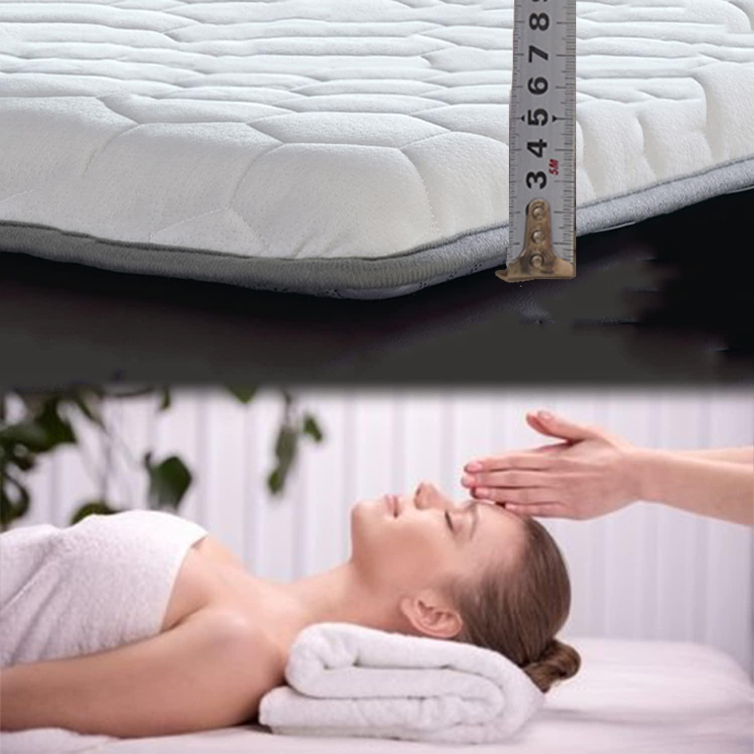 NinthAvenue Basics Beauty Couch Mattress Topper Trapezoidal Head Massage Table Mattress Without Bed Spa Bed Memory Foam Mattress Pad with Elastic Bands with Breathing Hole 5cm Thick,Fish,70x185cm