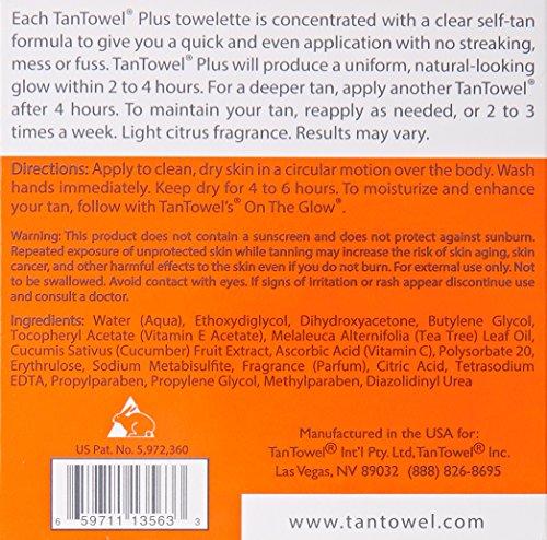Tan Towel Tan Towel Plus Self-Tan Towelette Full Body, 5 Count (Pack of 1)
