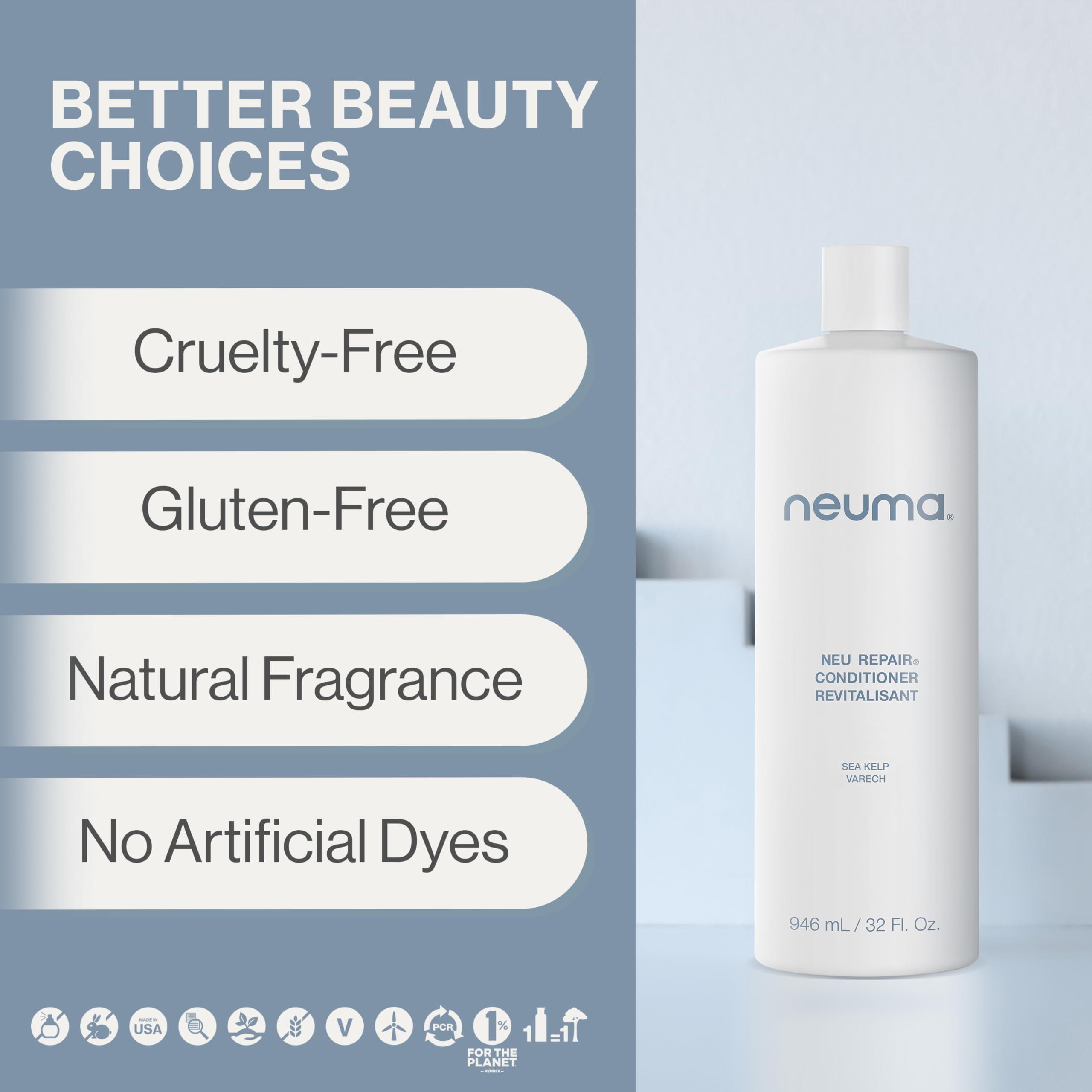 NEUMA Neuma Neu Repair Conditioner 32 Fl. Oz. Sulfate Free Paraben Free Repairing Conditioner - Fortifies, Revitalizes, Strengthens, Nourishes, Moisturizes, Lemon, Lavender & Fir Needle Scent